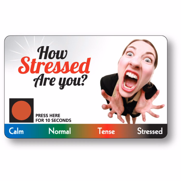 Stress Card - .010 White Gloss Vinyl Plastic with Full Colour Front & Back