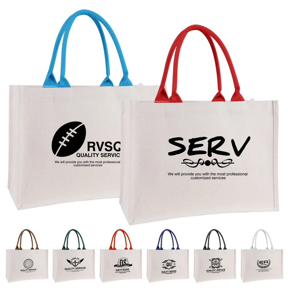 High-Capacity Canvas Tote Bag, custom tote bag with logo imprint 1
