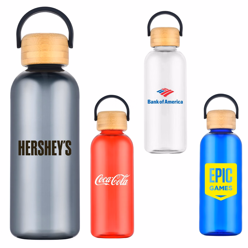 Verde 21 Oz. RPET Bottle with Bamboo Cap