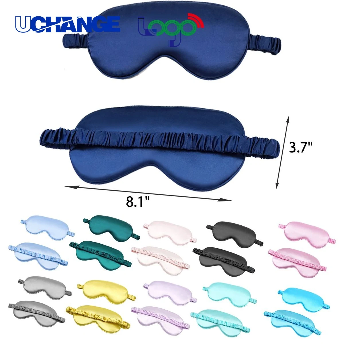 Soft Solid Color Sleep Eye Mask, promotional fitness product with logo imprint 1