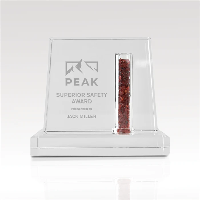 Vault Crystal Award - Customizable Encased Design 1