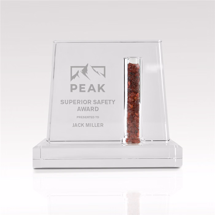 Vault Crystal Award - Customizable Encased Design