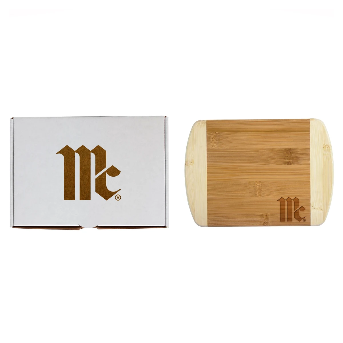 8" Two-Tone Cutting Board with Engraved Gift Box 1