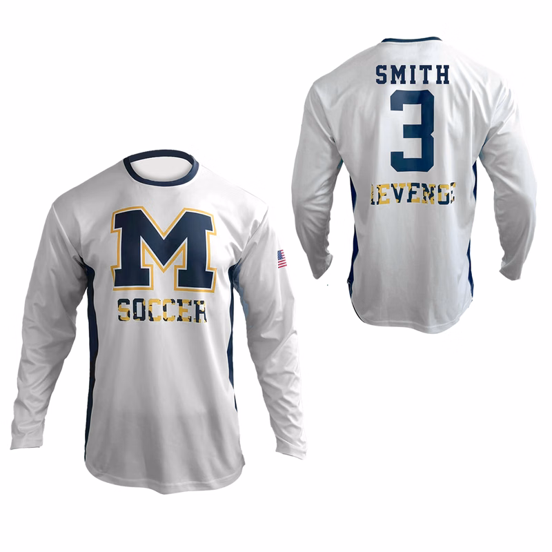 Men's Soccer Crew LS Pinhole Mesh Jersey