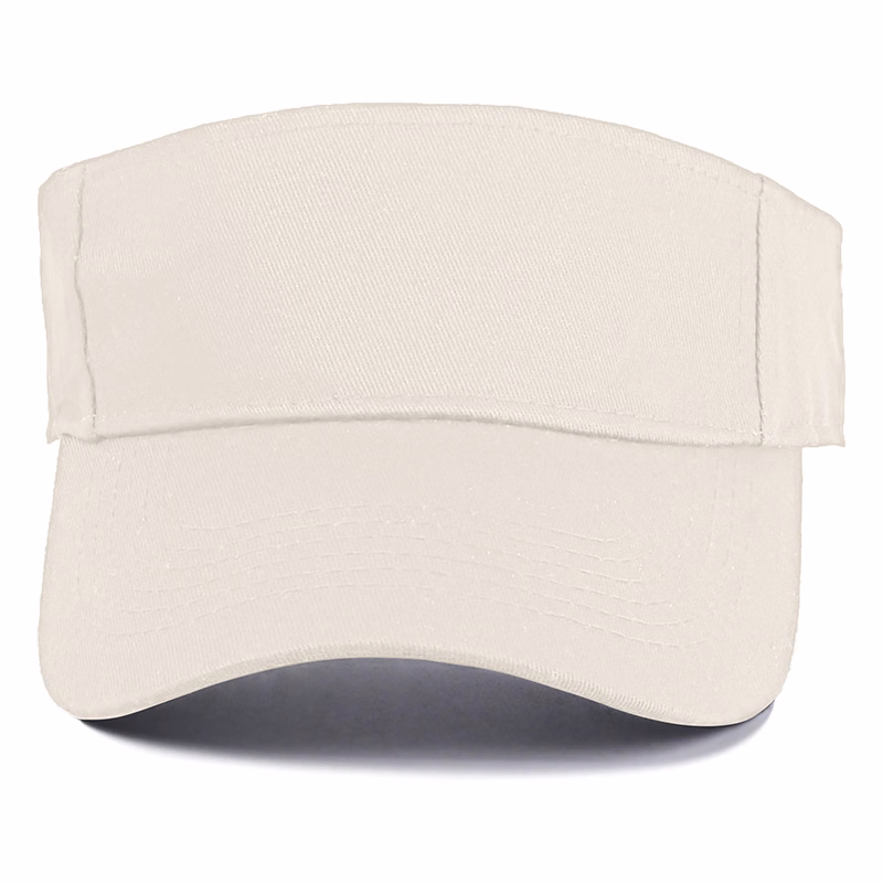 Stock Solid Color Cotton Visor - Sports Style