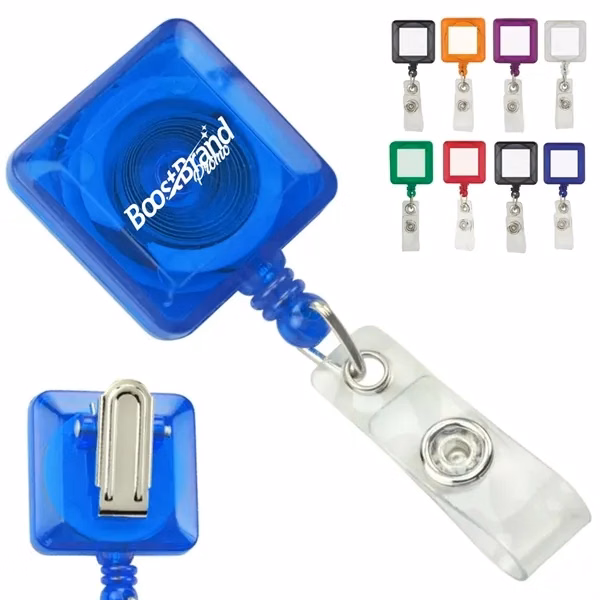 Custom Retractable Badge Reel with Clip — 1.38 Inch ID Card Holder Corporate Name Tag Giveaway