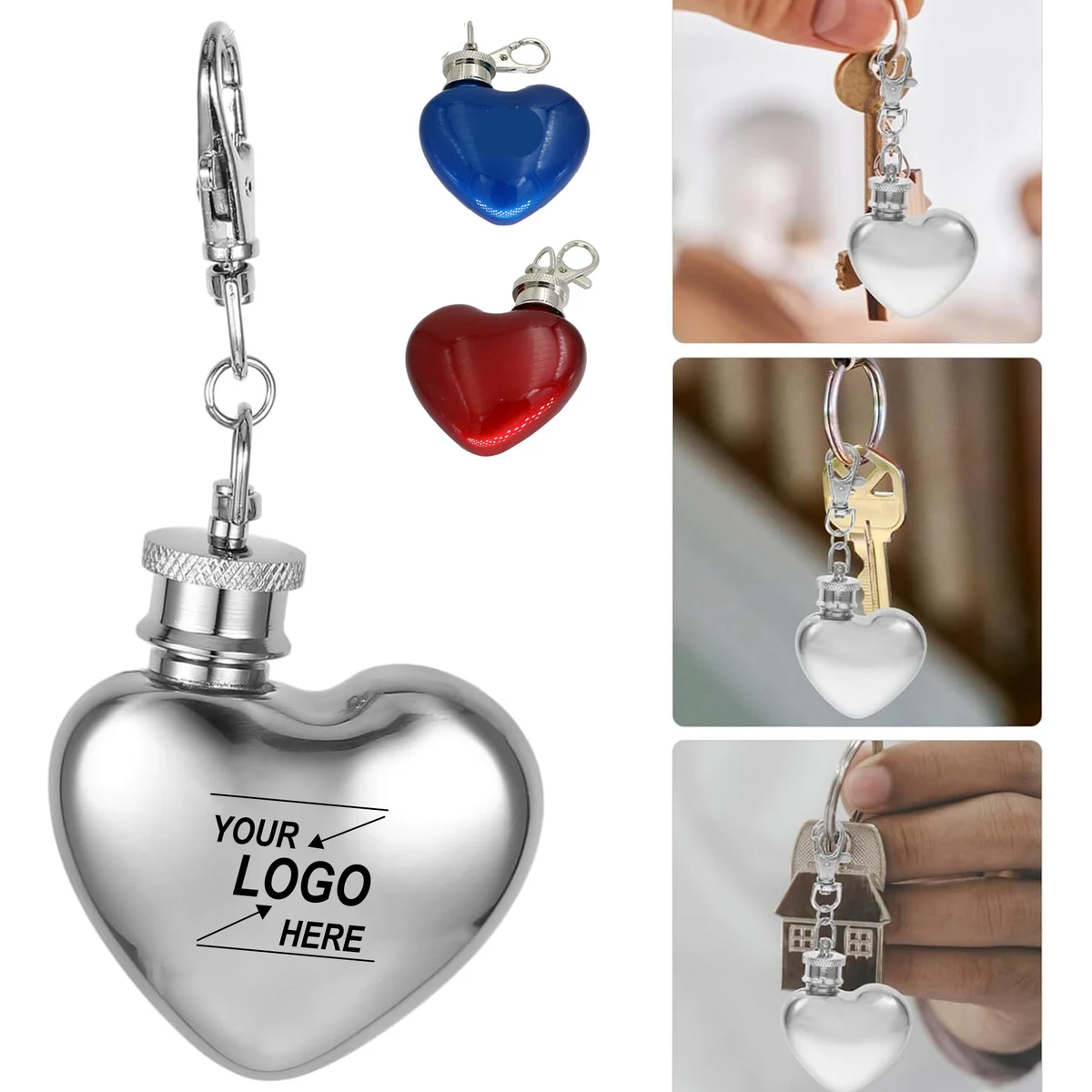 1oz Heart Shaped Pocket Flask 1