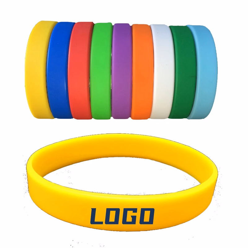 1/2" Wide Silicone Wristband MOQ100pcs