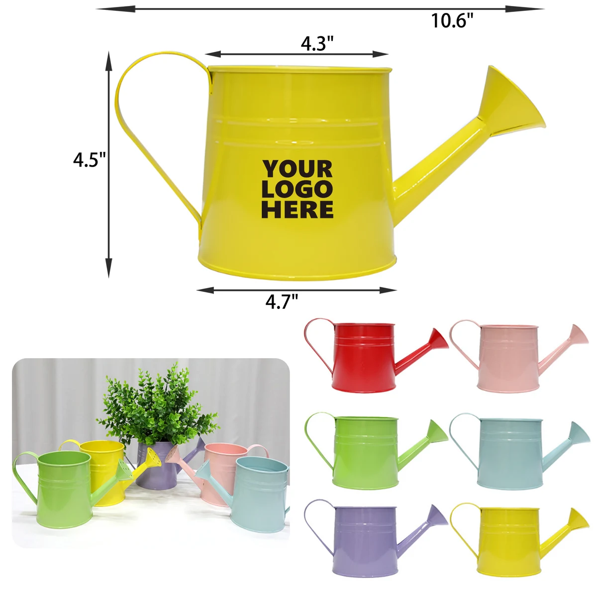 MOQ 50 PCS Stylish Watering Can Flower Pot Ornament 1