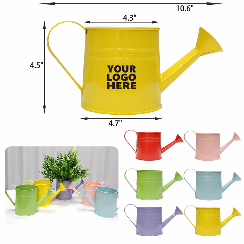 MOQ 50 PCS Stylish Watering Can Flower Pot Ornament