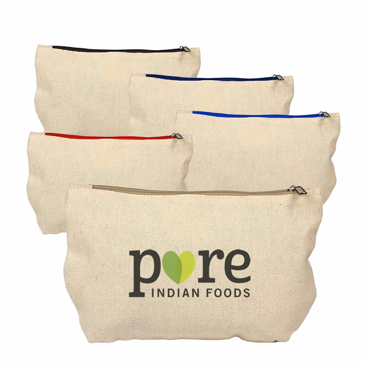 12 oz. 100% Cotton Canvas Travel Kit bag/Makeup
