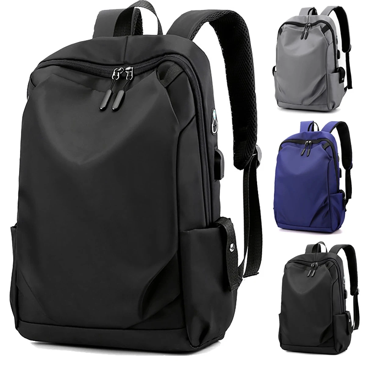 Waterproof Men Pleated Backpack 15.6 Inches Laptop Back Pack 1