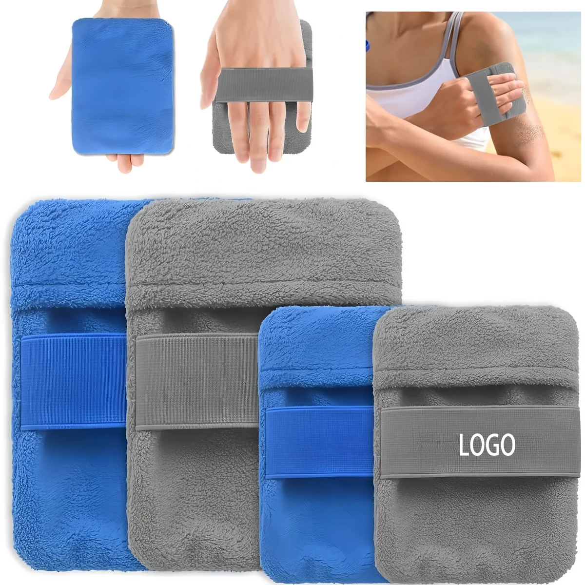 Coral Fleece Sand Removal Mitt for Beach Use 1
