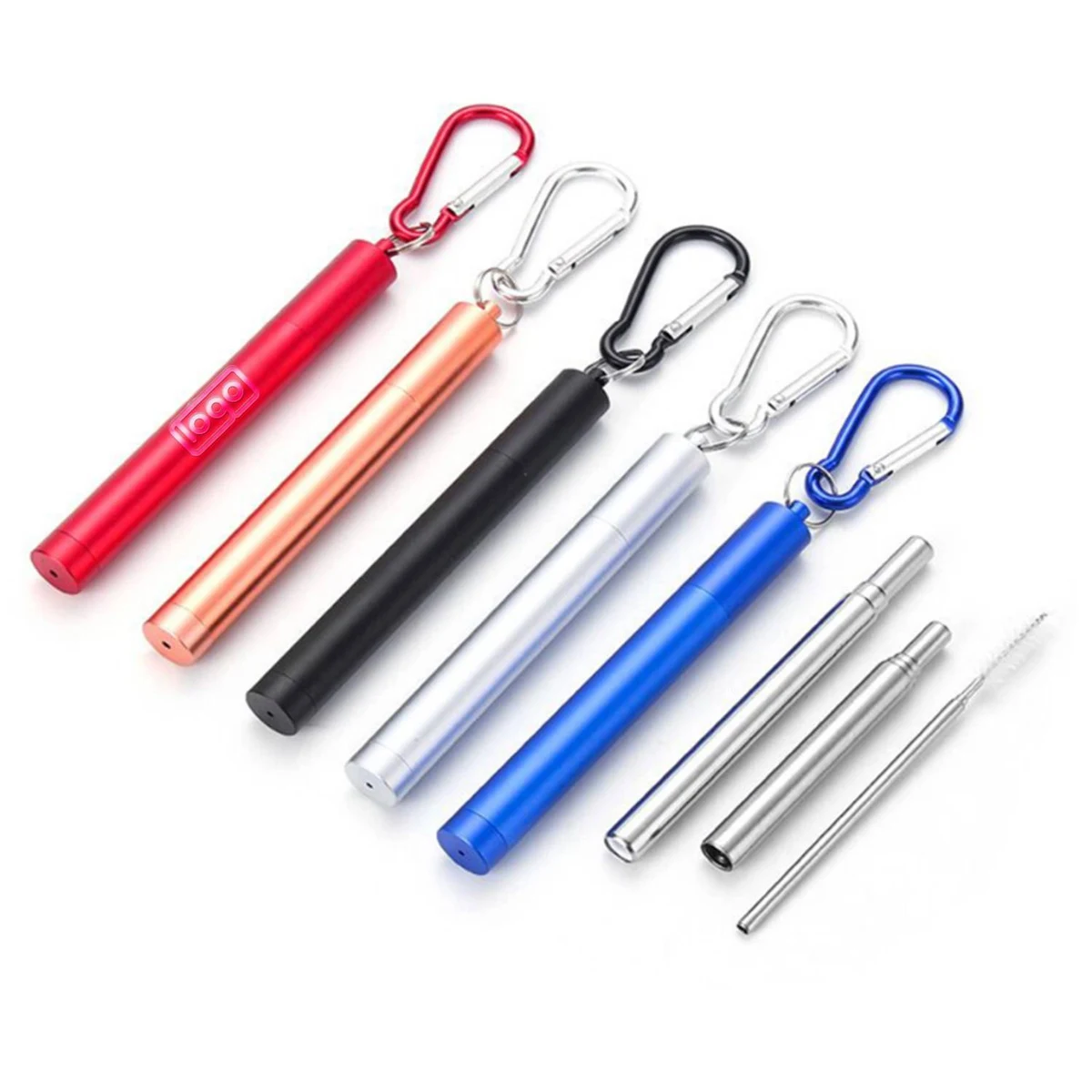 Telescopic Collapsible Stainless Steel Straw 1