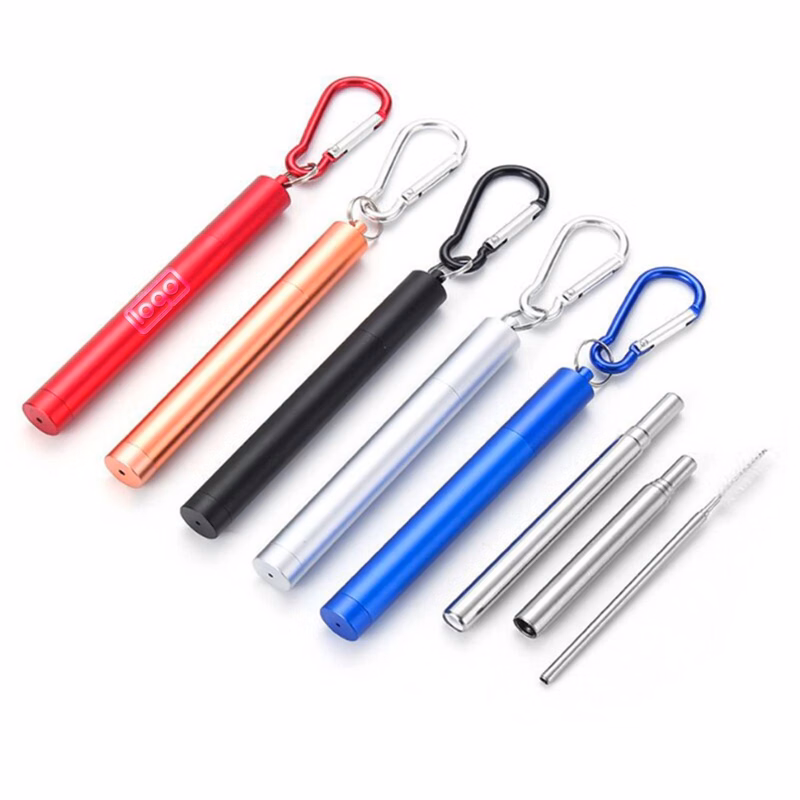 Telescopic Collapsible Stainless Steel Straw