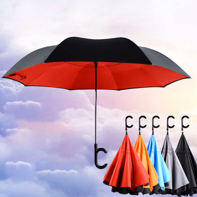 Inverted Umbrella With a C Hook Handle