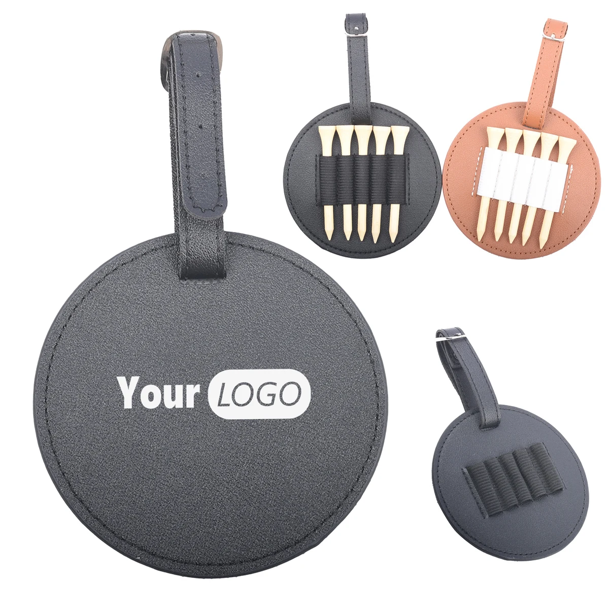 Leather Personalized Golf Tee Pocket 1