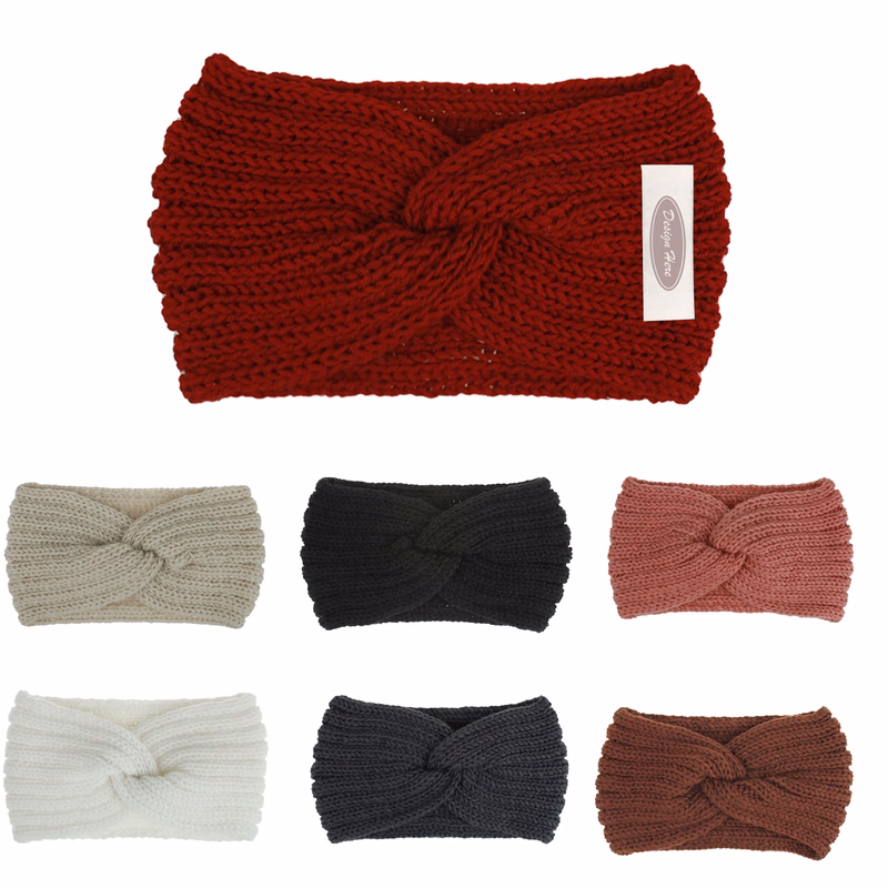 Braided Chunky Knit Headbands for Winter Ear Warmth