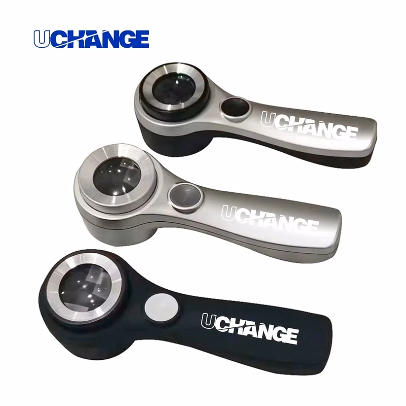 Rechargeable LED Light Handheld Magnifier Magnifying Glass