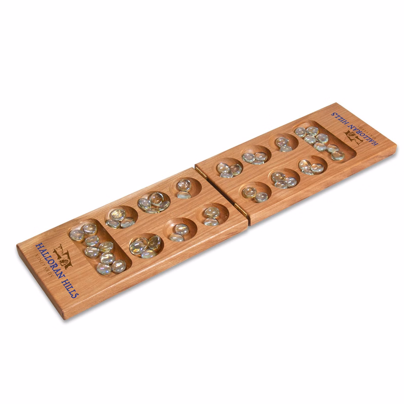 Wood Mancala Game Set with Gems