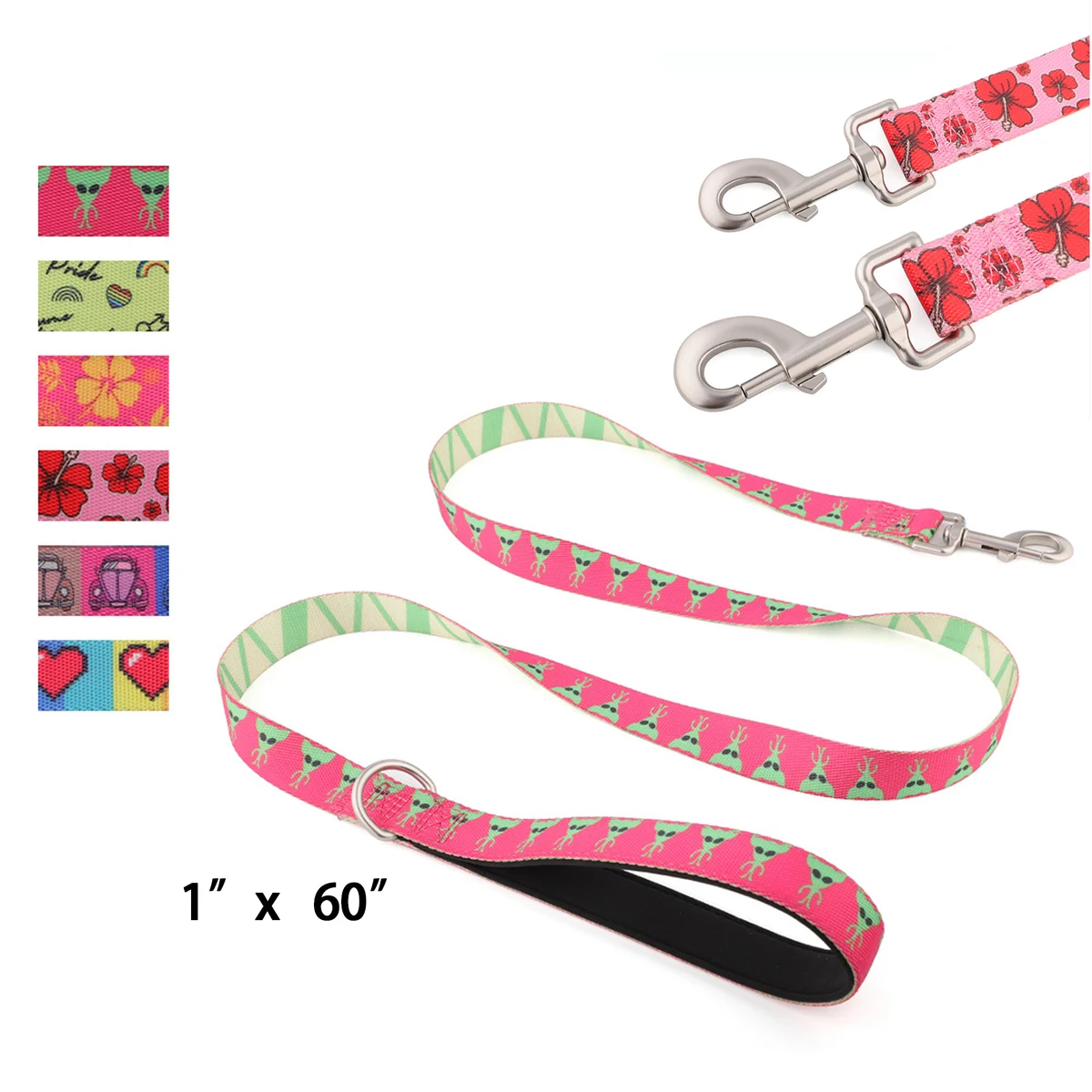 Nylon Pet Leash With Metal Carabiner 1