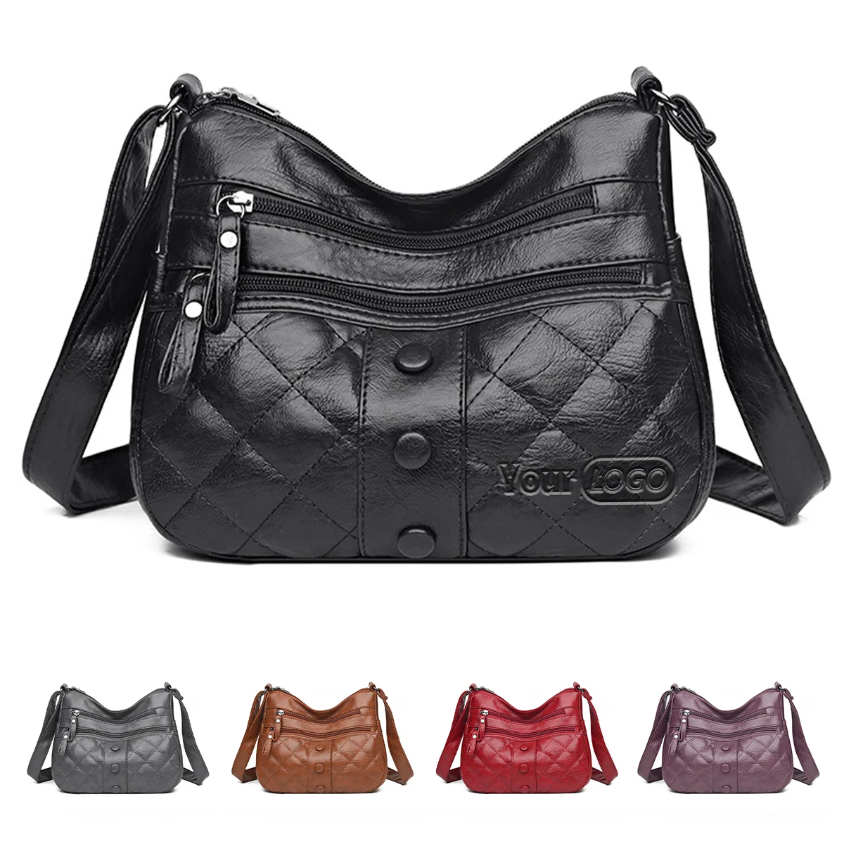 PU soft shoulder cross-body bag 1