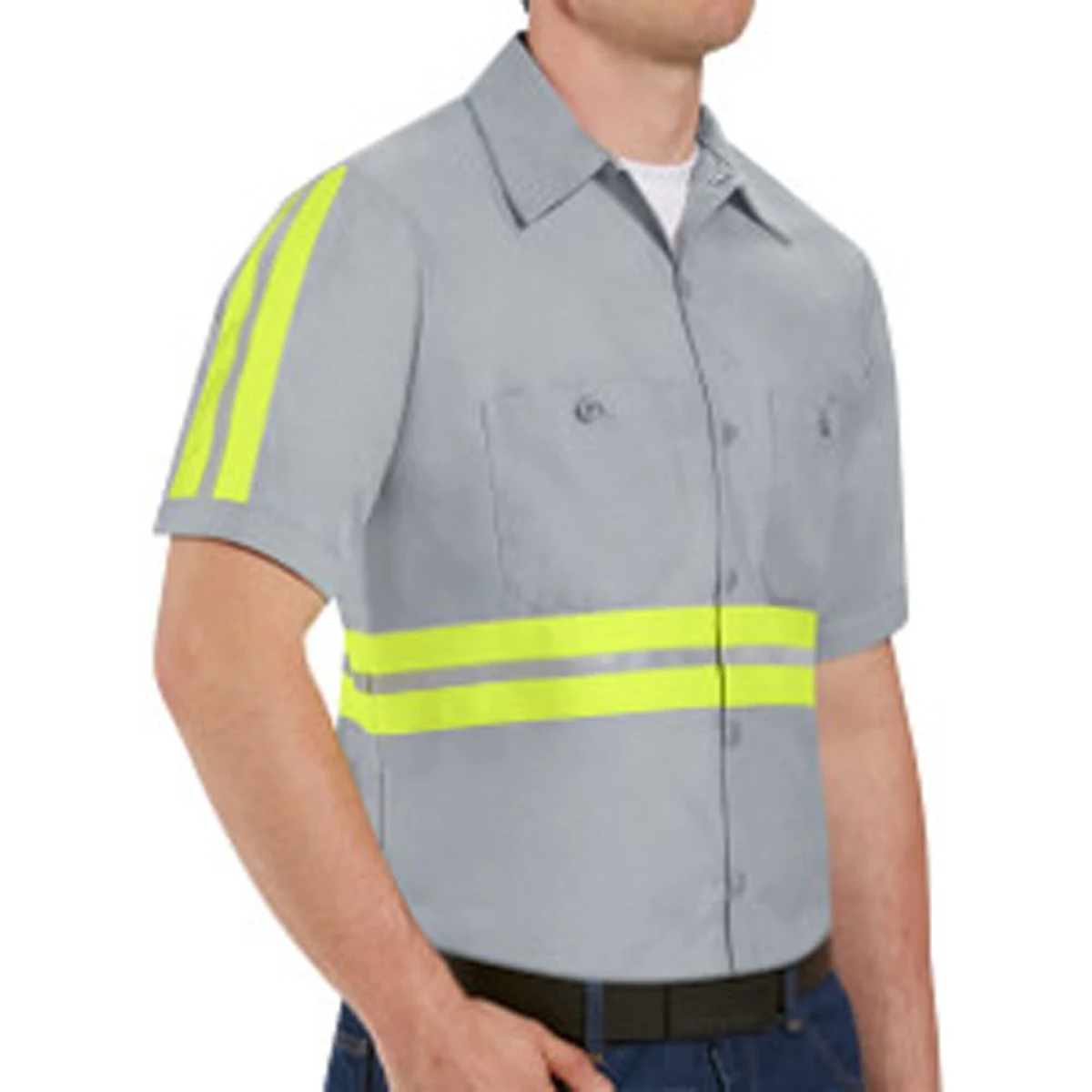 Men's Tall Enhanced Visibility Industrial Work Shirt - SP24ET 1