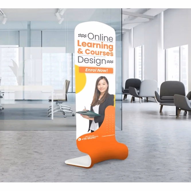 Fabric Display Stand Snake B double sided graphic only