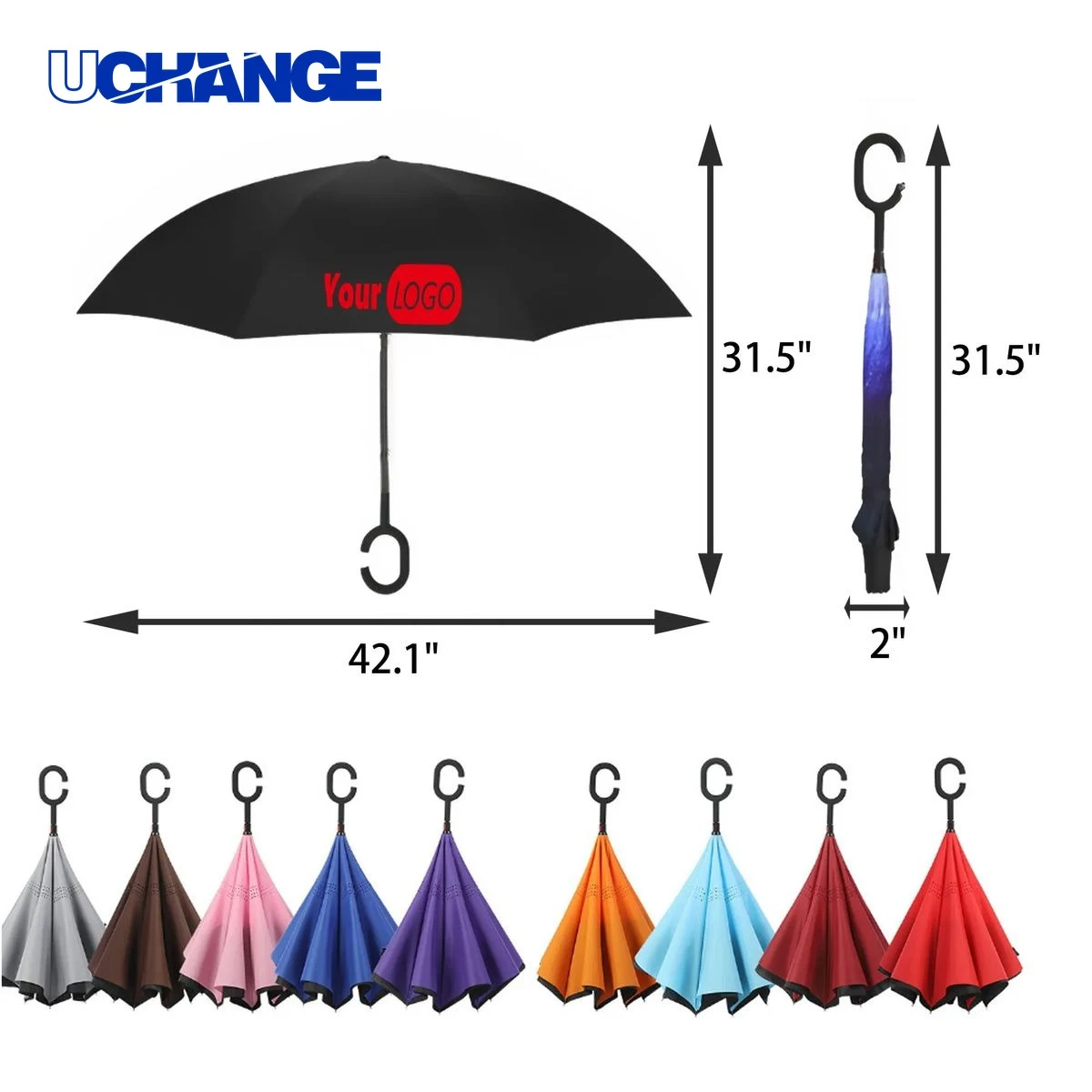 Hands Free Inverted Umbrella for Rain 1