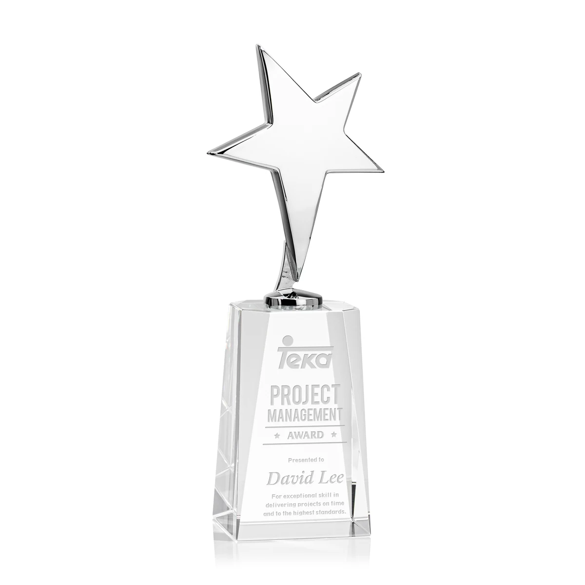 Tuscany Chrome Star on Cairns Base - Clear 1