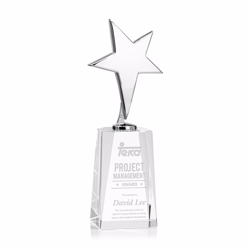 Tuscany Chrome Star on Cairns Base - Clear