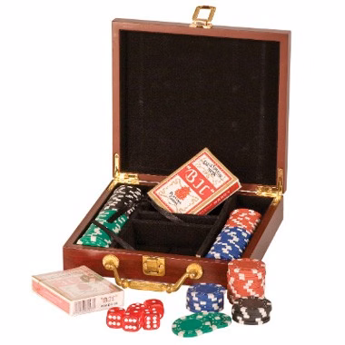 Rosewood Piano Finished Poker Set