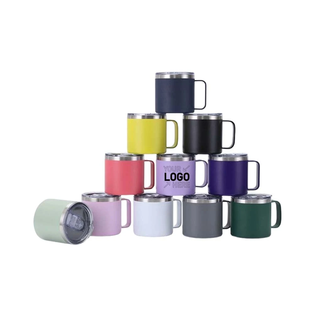 14oz Insulated Coffee Mug With Handle & Lids 1