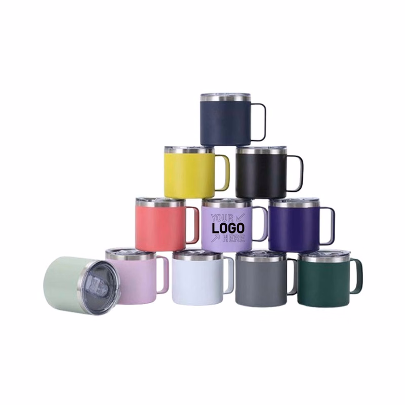 14oz Insulated Coffee Mug With Handle & Lids