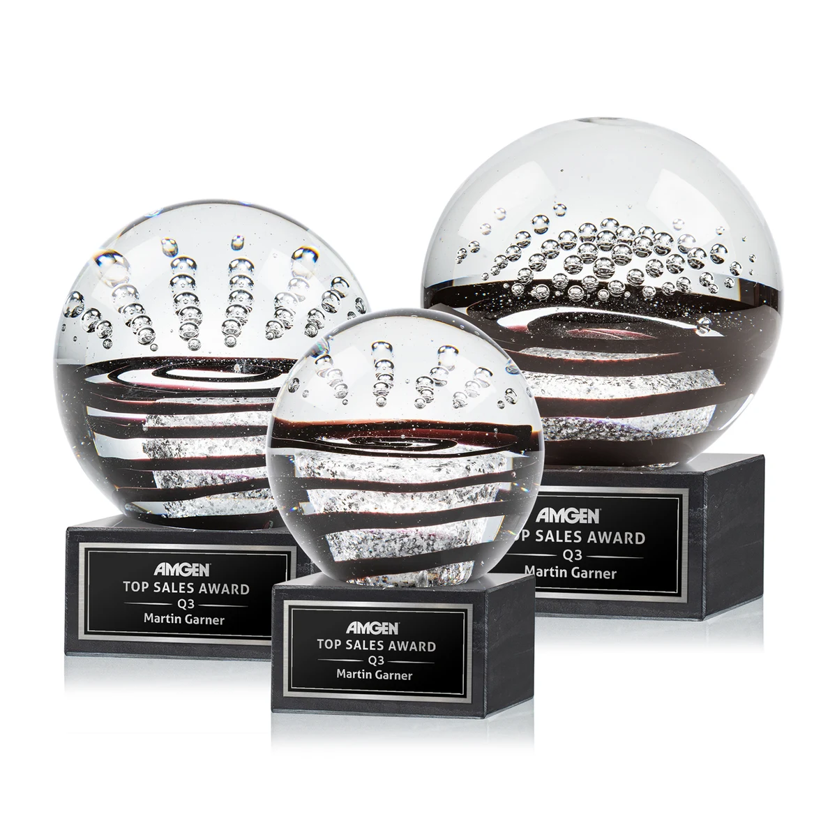 Serenity Award on Square Marble - Black 1