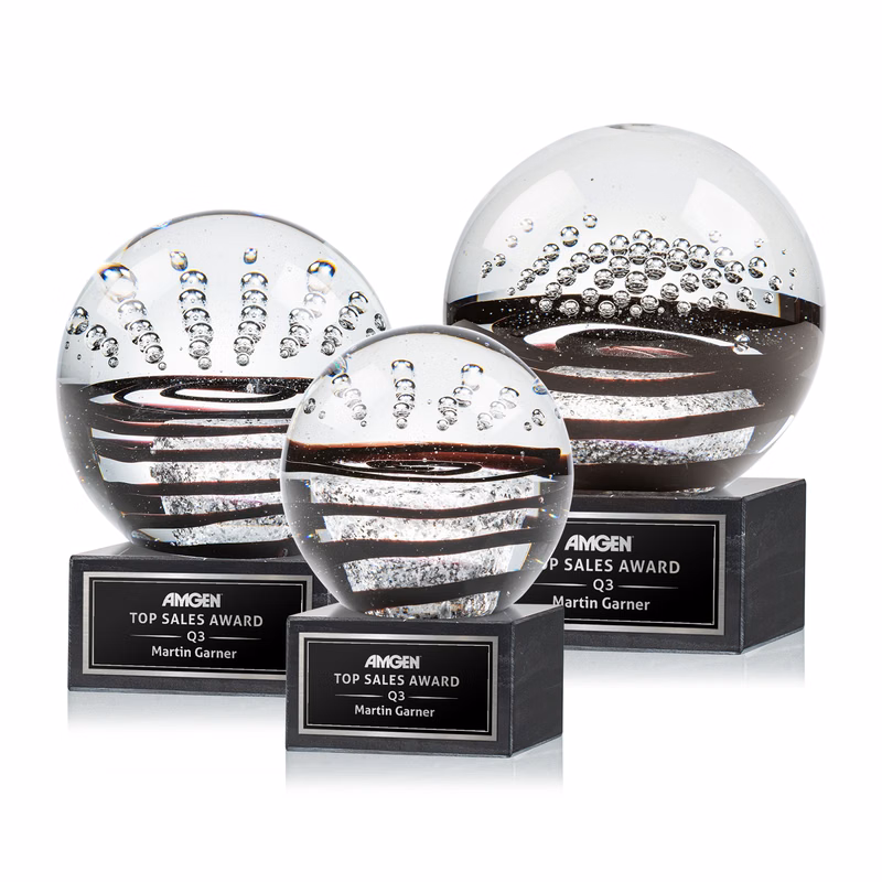 Serenity Award on Square Marble - Black