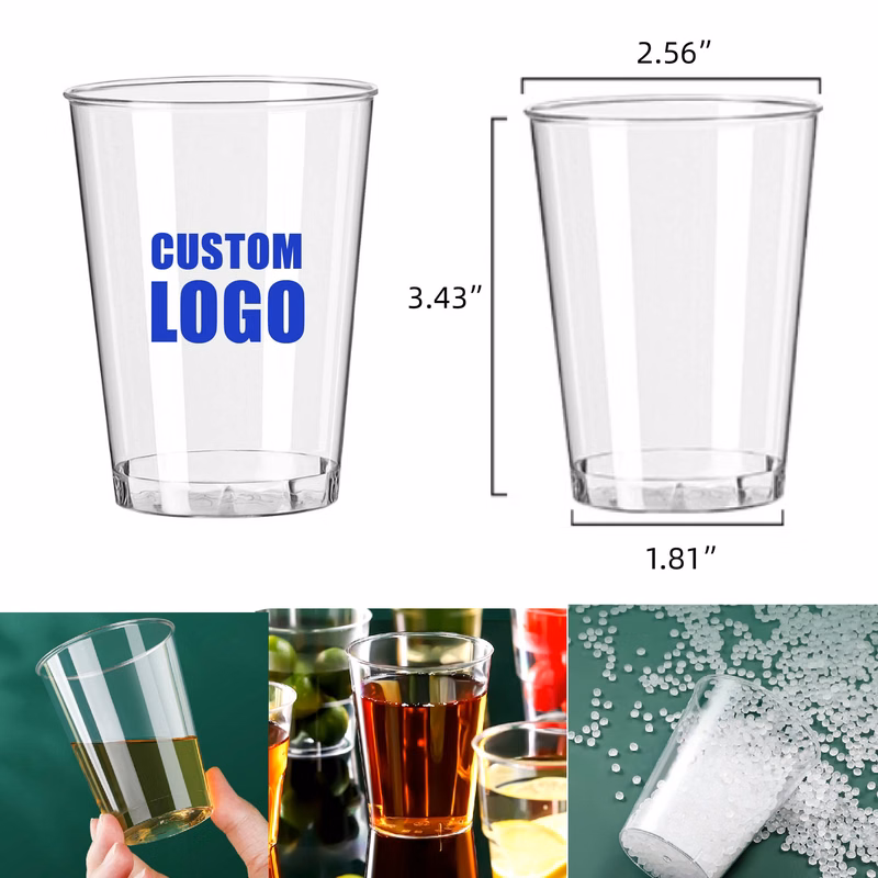 MOQ 10 pcs Disposable Hard Plastic Cups