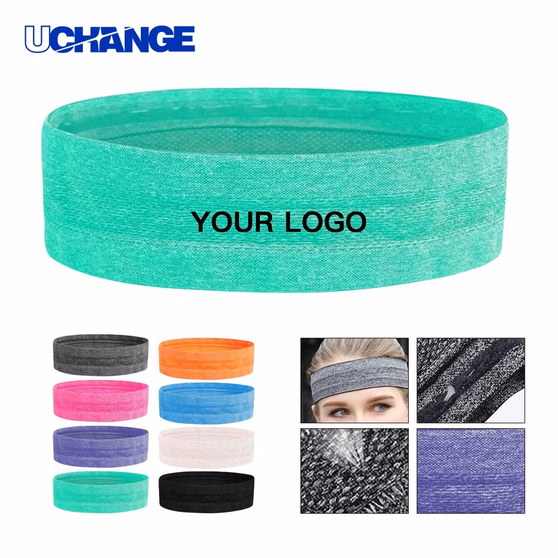 Moisture Wicking Sports Headband Band with Silicone Grip for Training