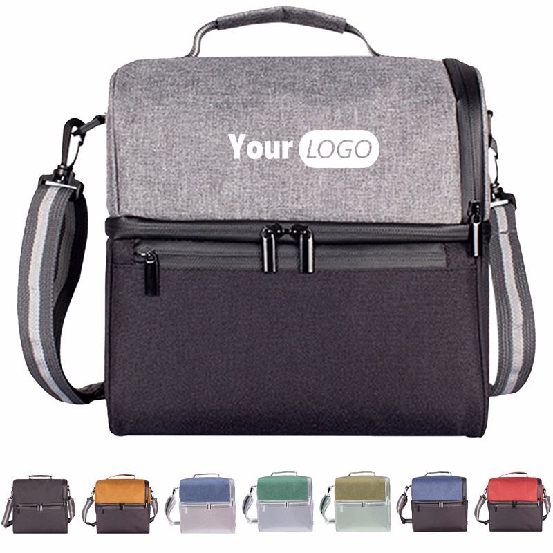 Oxford Color Blocked Insulation Layer Bag
