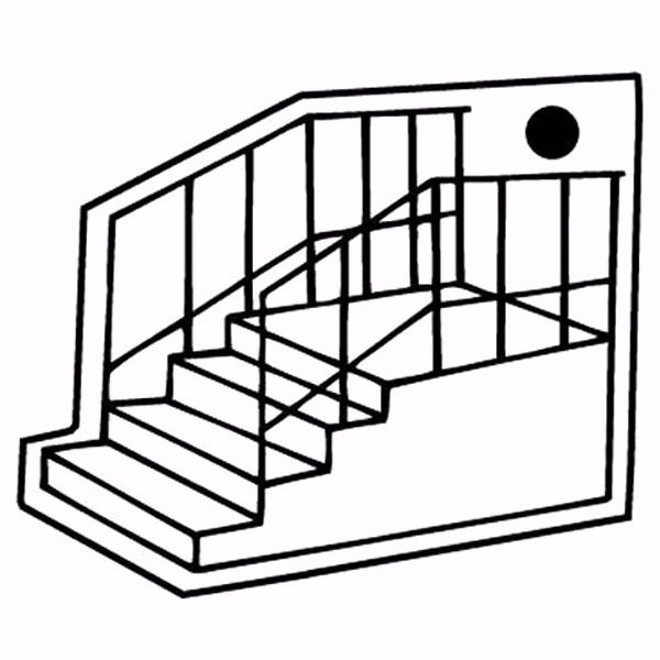 Stairs Key Tag - Spot Color