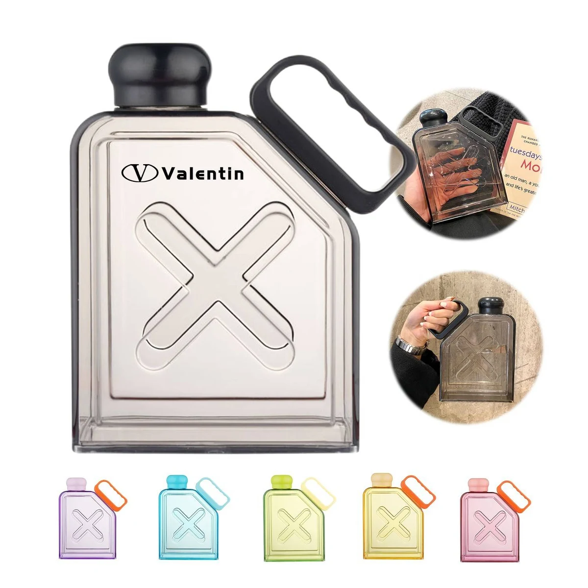 34 oz Flat Sport Flask 1