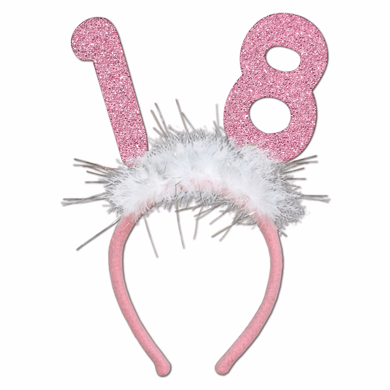 "18" Glittered Boppers With Marabou