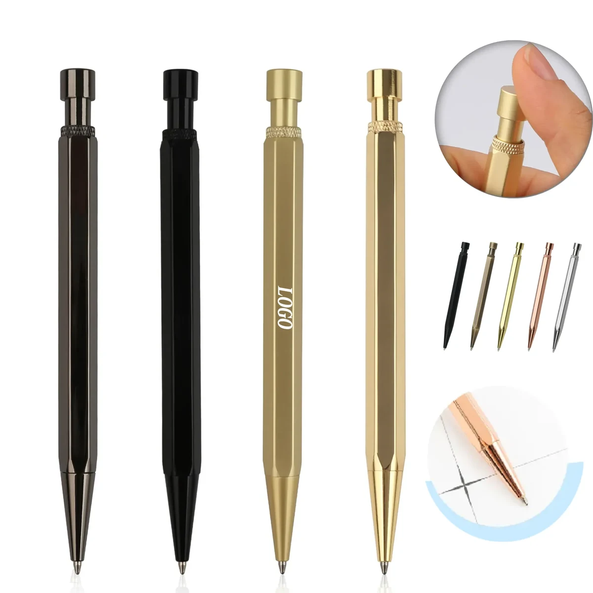 Press Type Metal Signature Ballpoint Pen 1