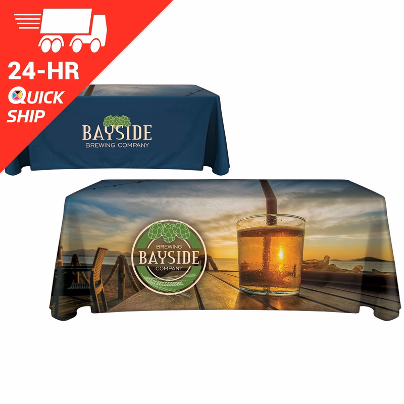 24 - Hour 6' Custom Throw Style Table Cover