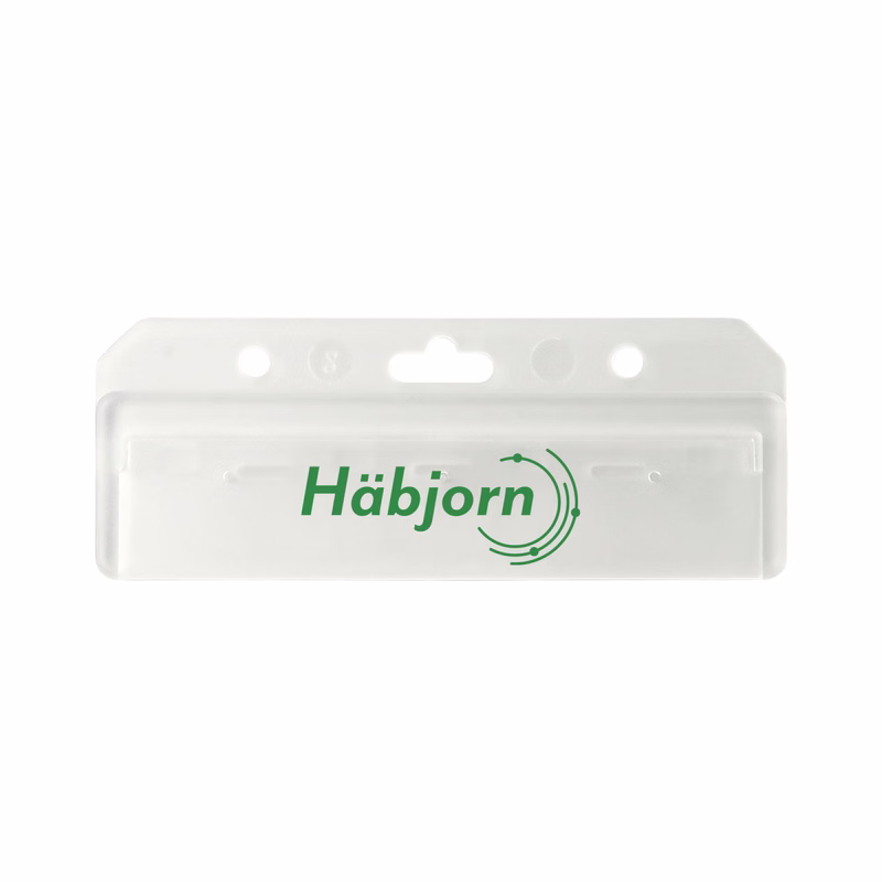 3.63" W x 1.40" H - Rigid Card Holder Strip (1 Color Imprint)