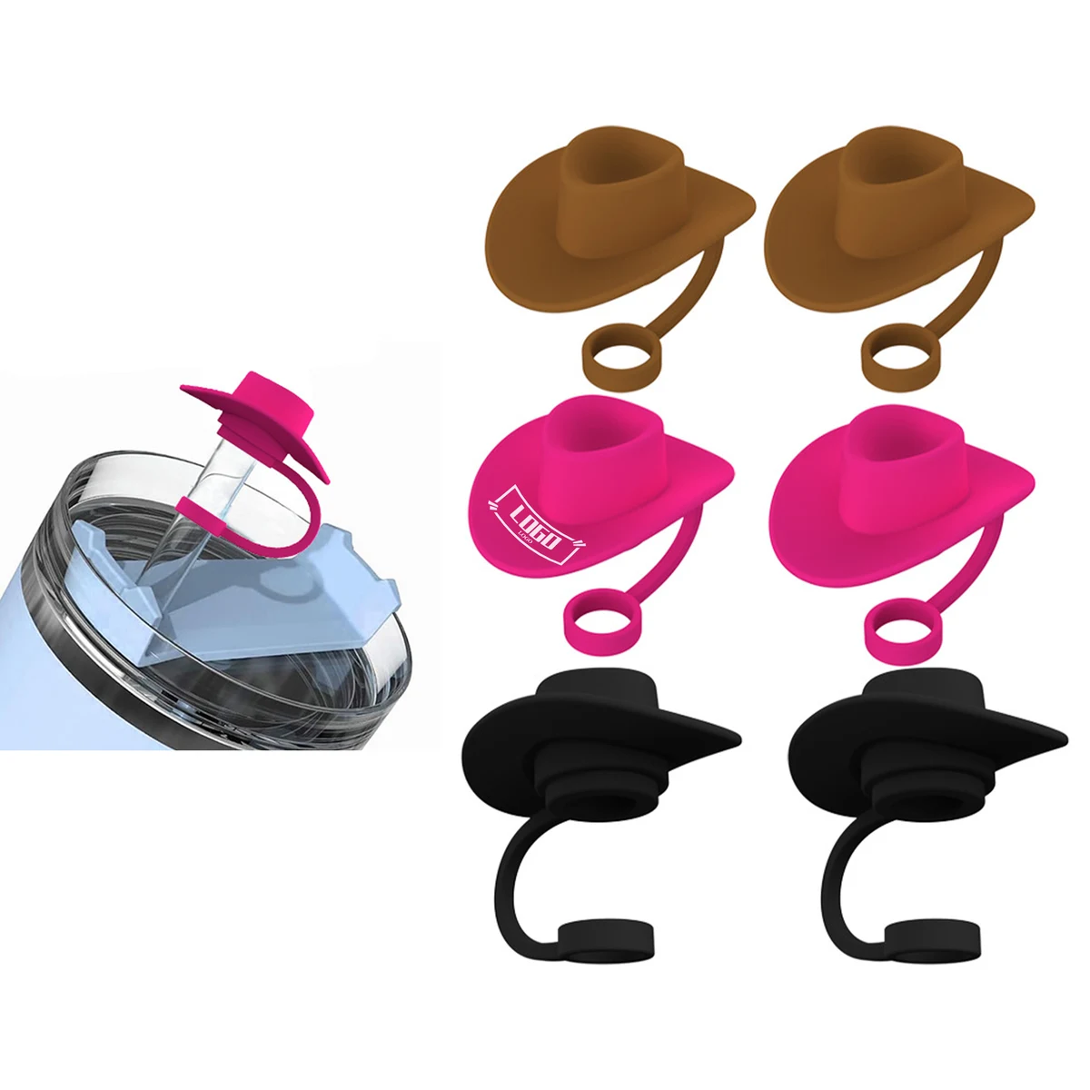 Western Style Silicone Straw Cap 1