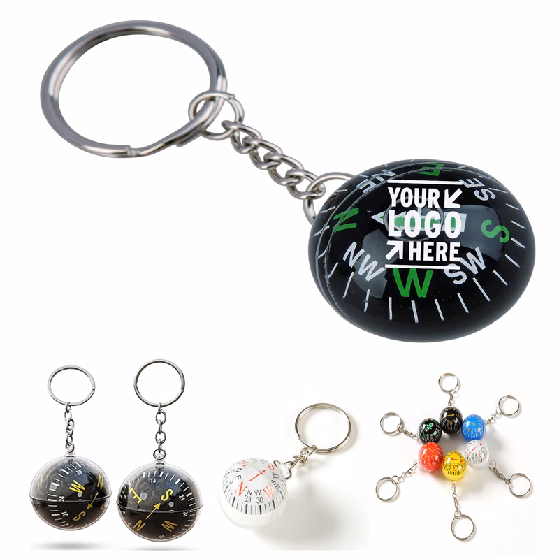 Kid Portable Navigation Equipment Small Useful Outdoor Tool Gift Munkees Ball Compass Keychain