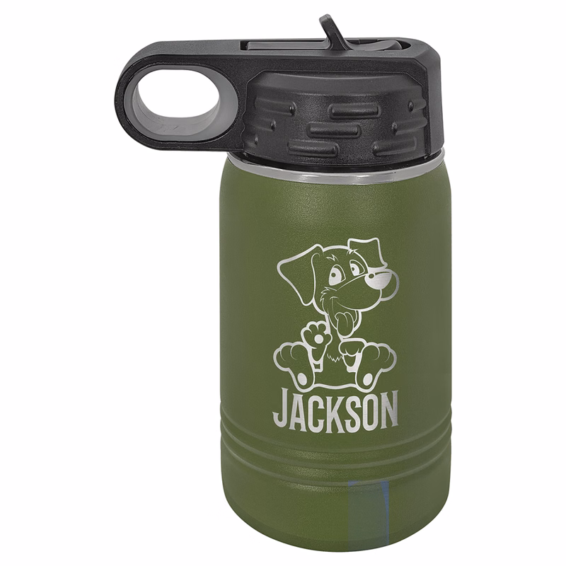 Polar Camel 12 oz. Olive Green Water Bottle