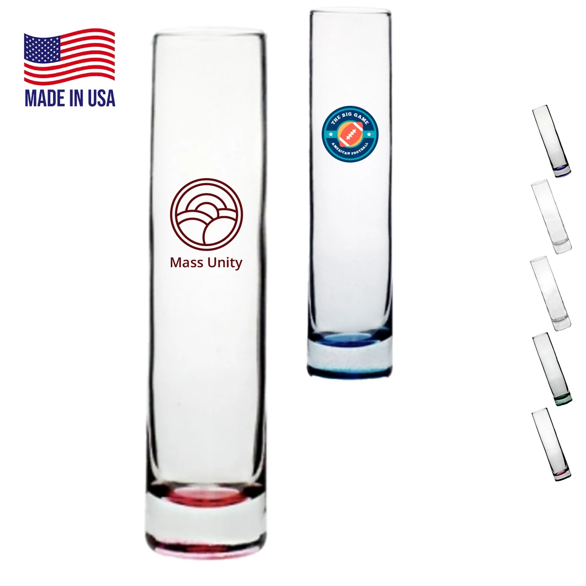 8 oz. USA Made Libbey Tall Cylindrical Bud Vases 1