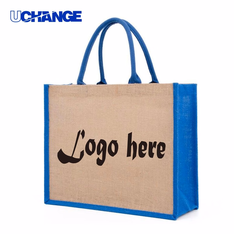 Colorful Jute Tote Bag